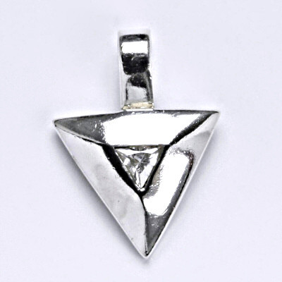 Stříbrný přívěšek s čirým zirkonem, váha 5,23 g