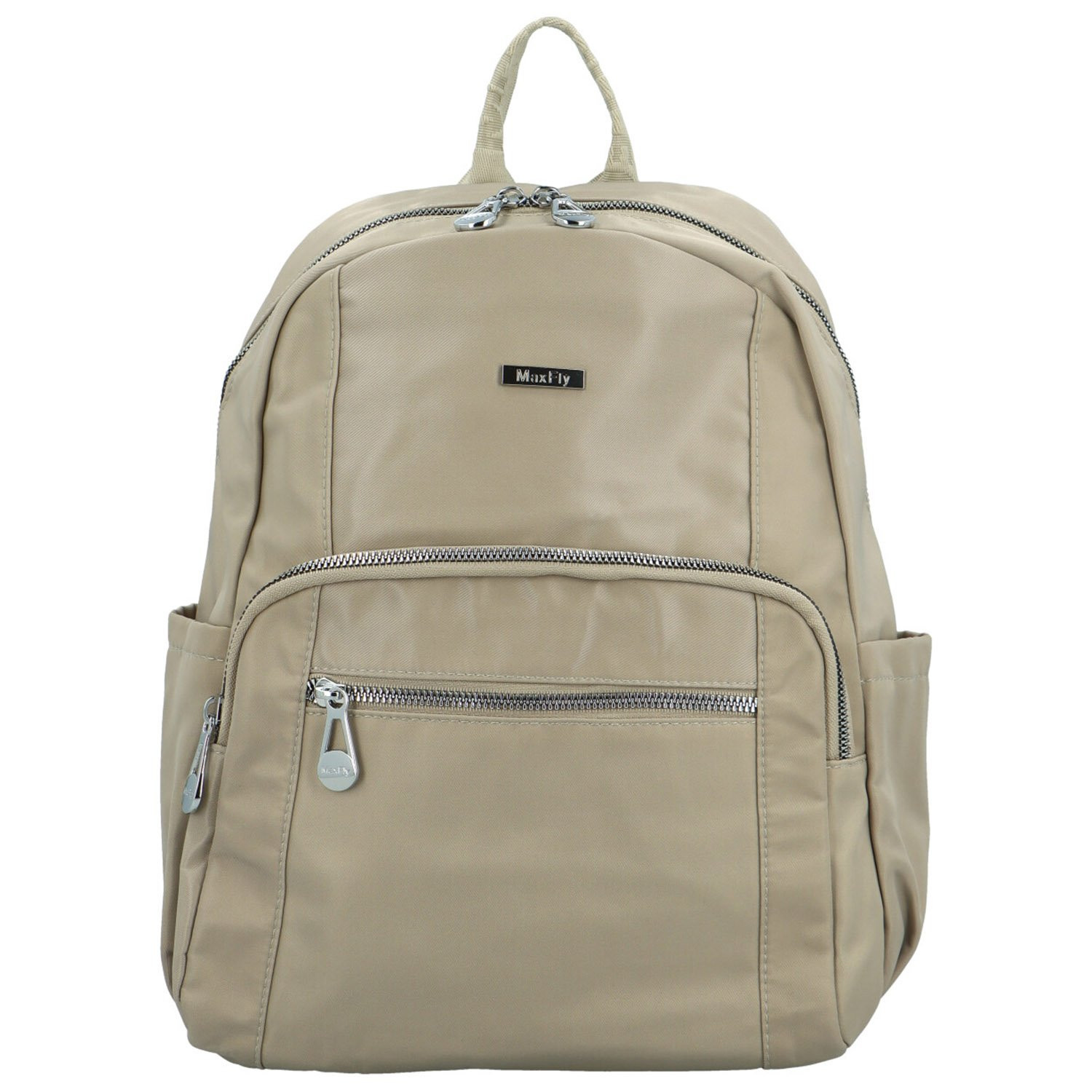 Trendy dámský textilní batoh MaxFly Anallis, béžový