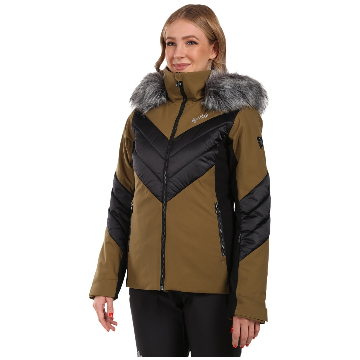 Dámská lyžařská bunda Kilpi Lin-W Velikost: S / Barva: khaki