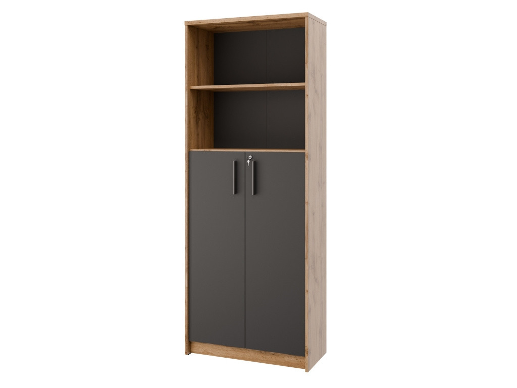 Uzamykatelná skříň NEJBY GIANNI, dub wotan/antracit
