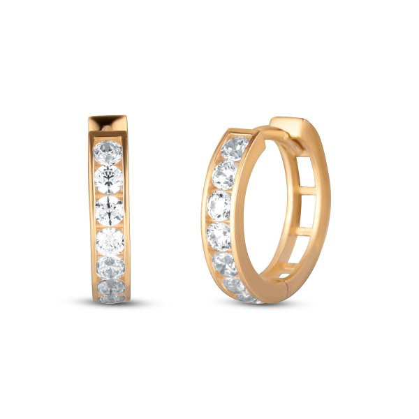 Náušnice se syntetickými kameny 236-087-001117 1.95g