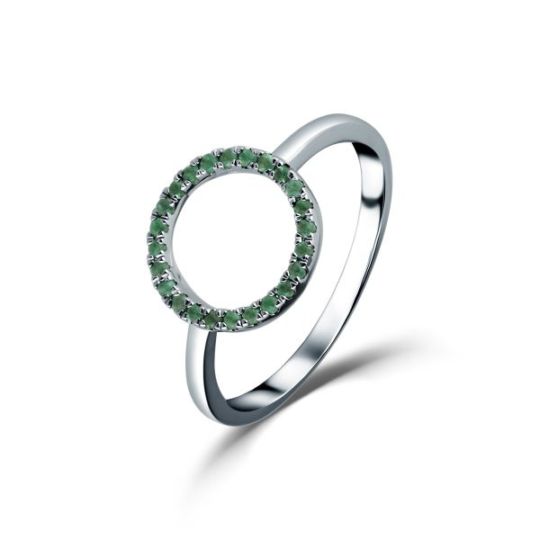 Prsten se smaragdy 324-244-EM35 51-1.90g