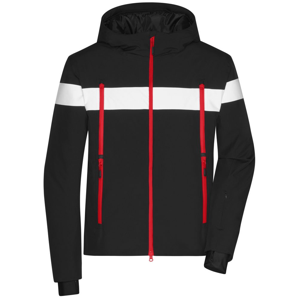 James & Nicholson (Daiber) Pánská sportovní zimní bunda JN1174 - Černá / bílá | L