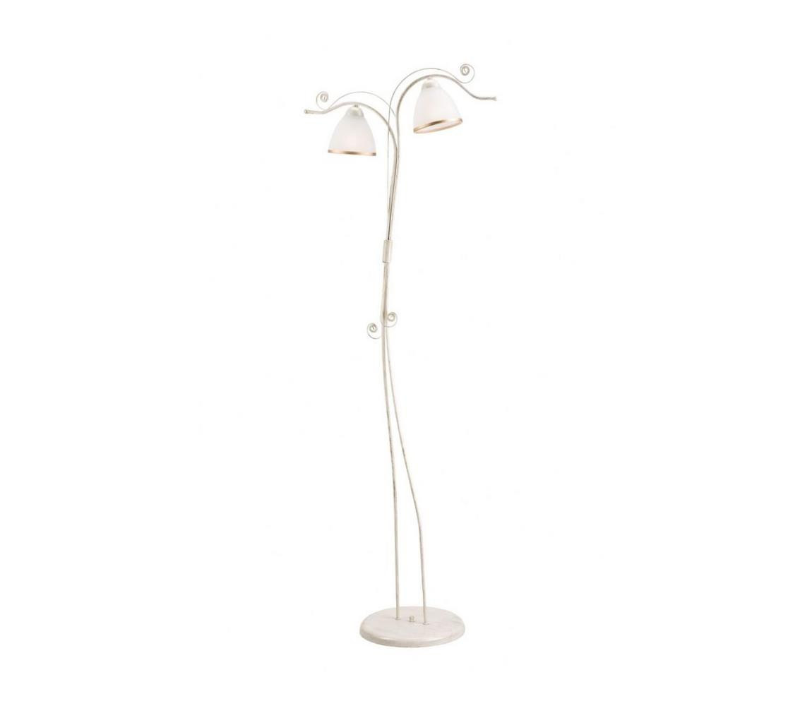 Stojací lampa RETRO II 2xE27/60W/230V bílá patina