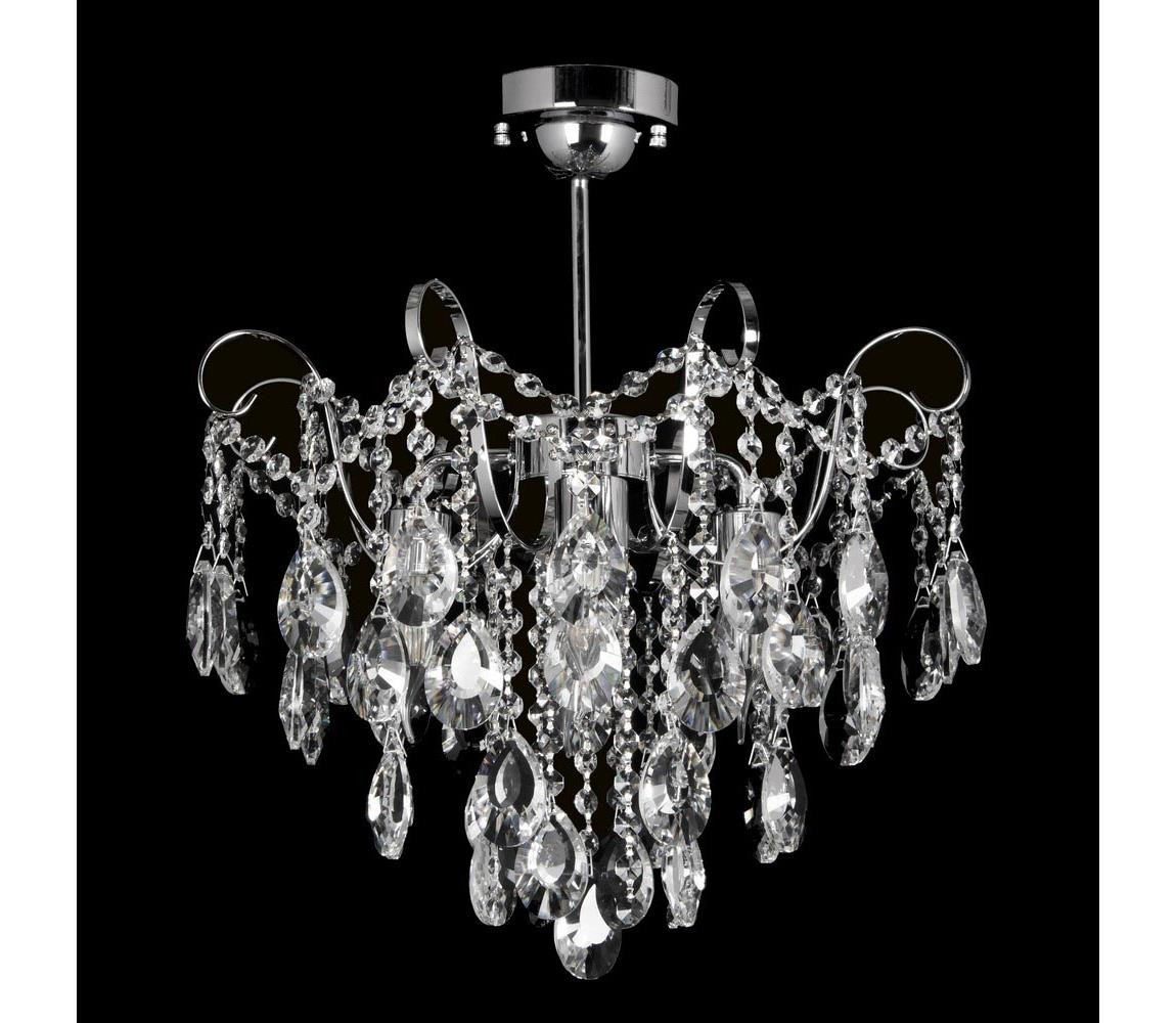 Křišťálový lustr na tyči 4xE27/60W/230V