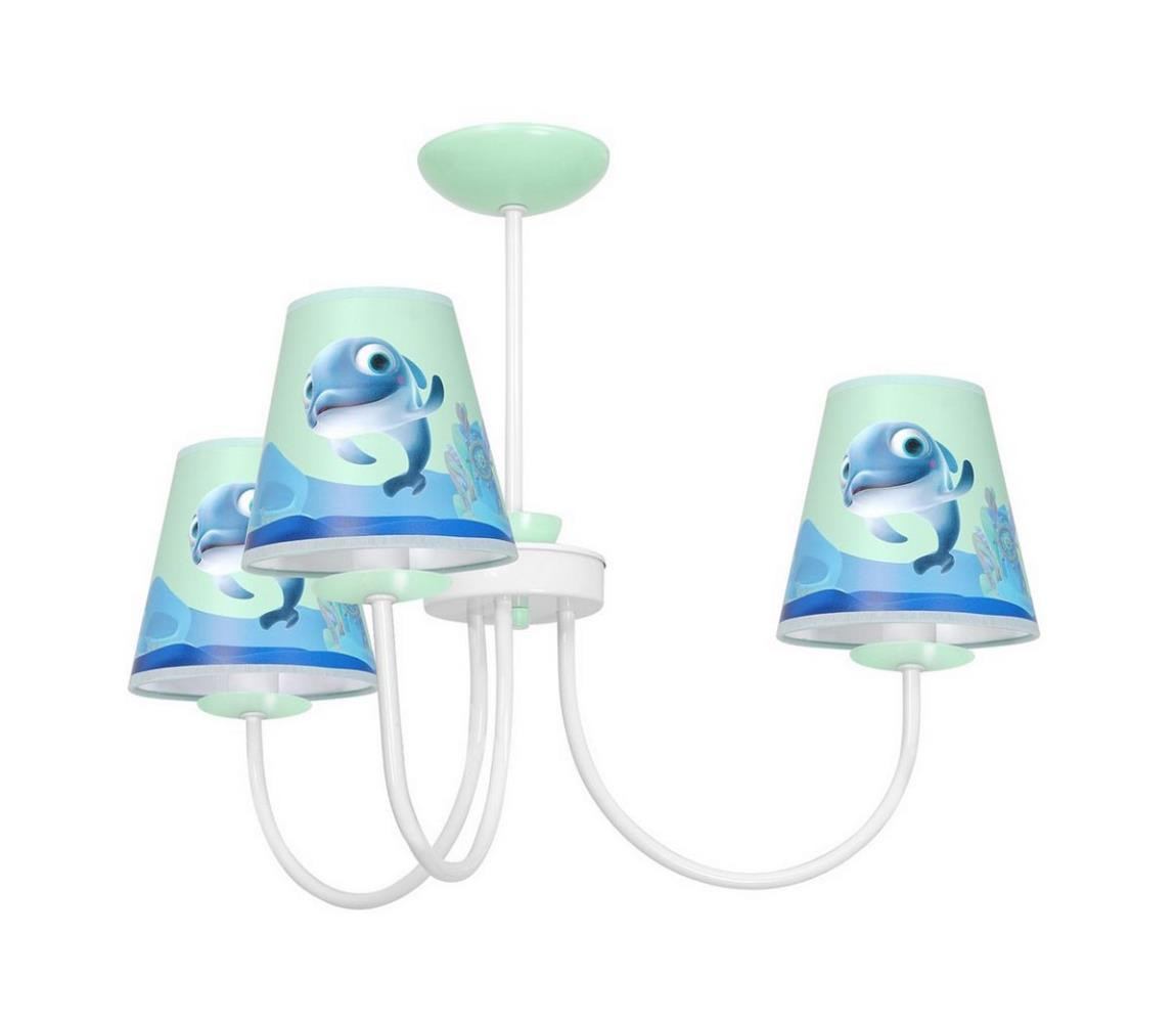 Dětský lustr na tyči DOLPHIN 3xE14/40W/230V