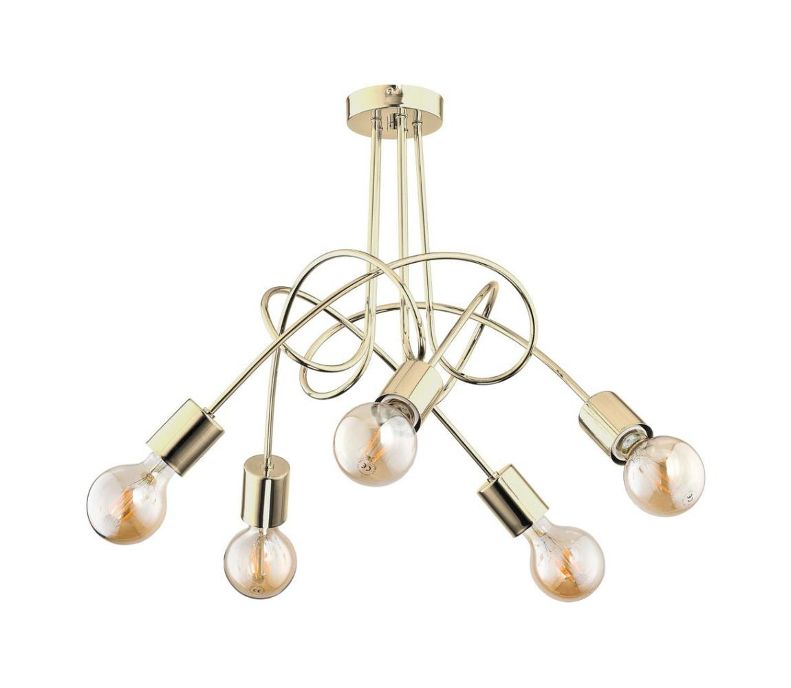 Přisazený lustr TANGO 5xE27/60W/230V zlatá