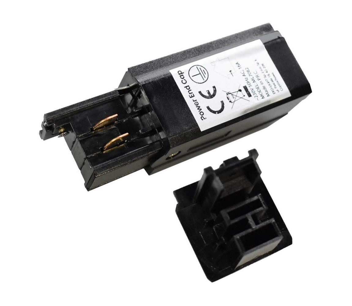 Koncovka lištového systému 3-fázová TRACK černá