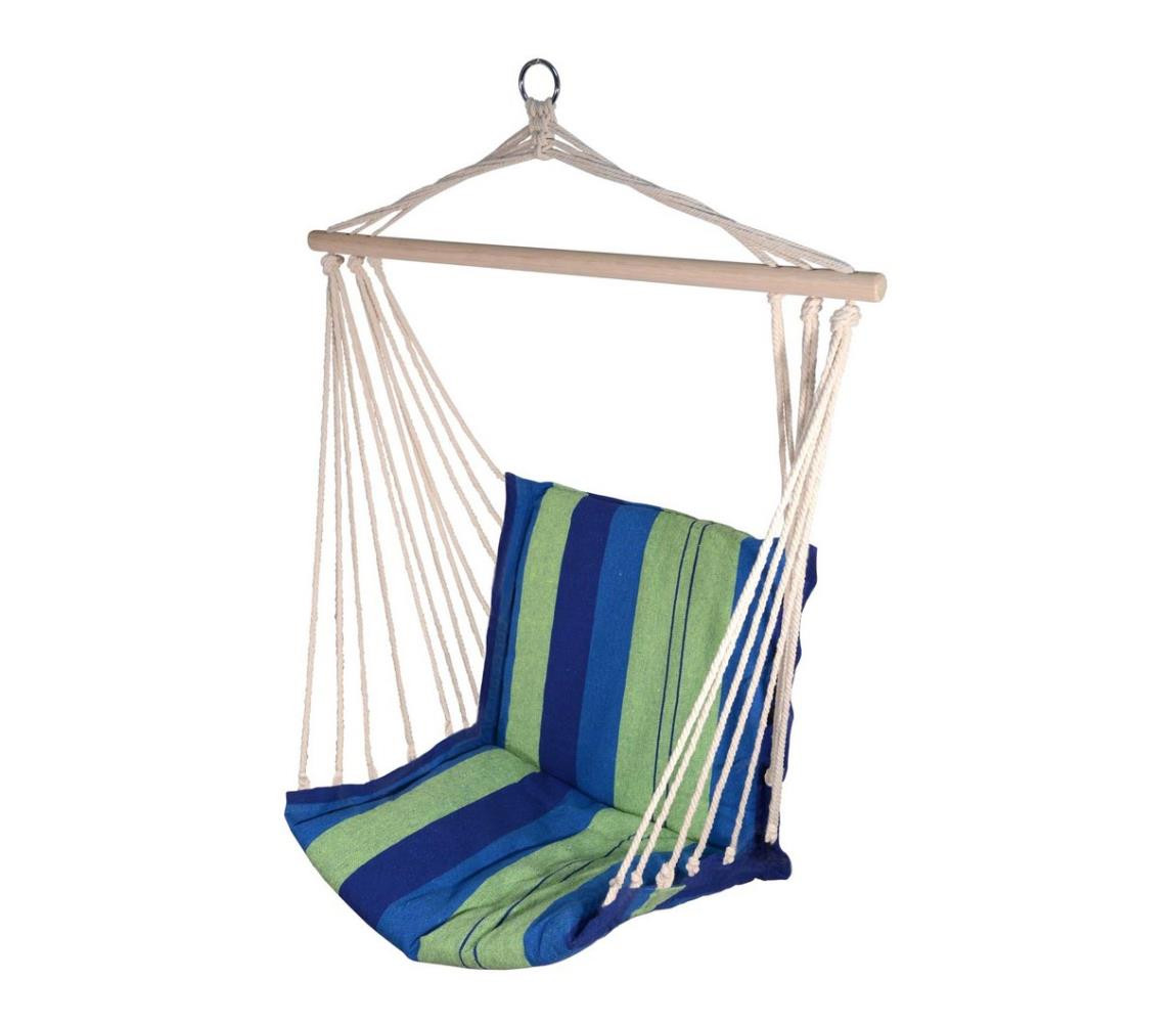 Houpací síť k sezení modrá/zelená