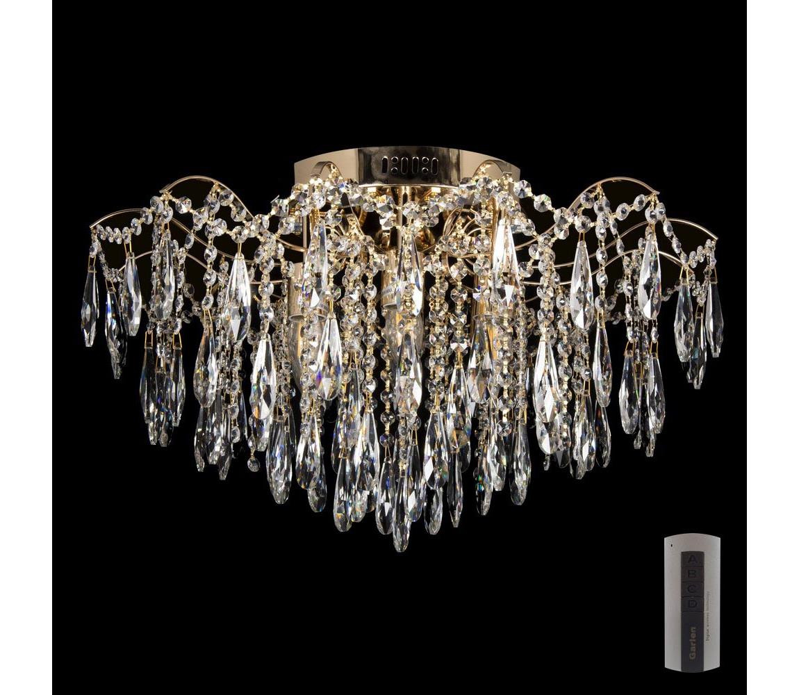 LED Křišťálové stropní svítidlo 6xE27/60W/230V + 6xLED/3W