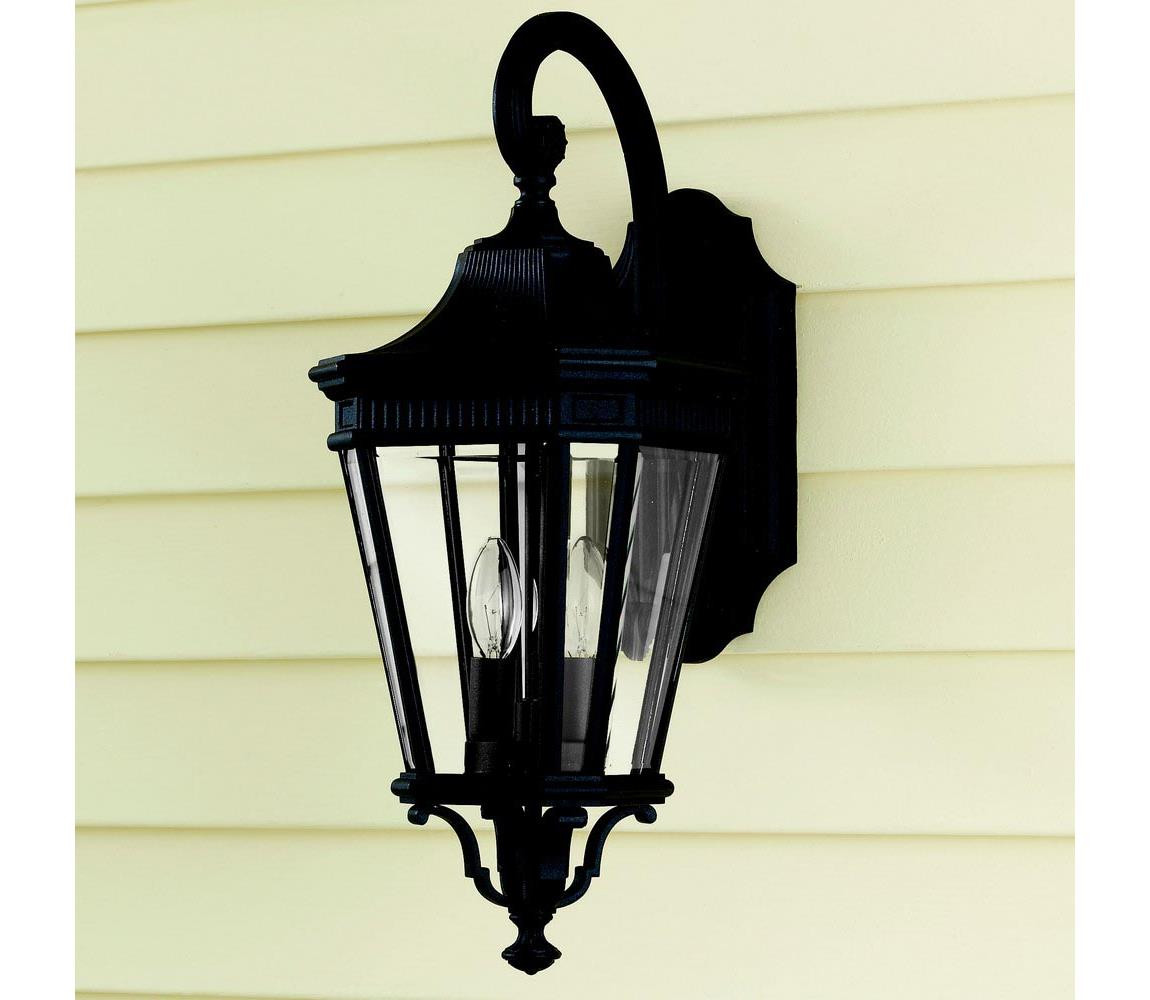 Elstead Feiss FE-COTSLN2-M-BK -Venkovní svítidlo COTSWOLD LANE 2xE14/60W/230V IP44 černá