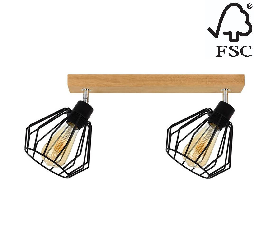 DO63804274 - Stropní bodové svítidlo  2xE27/15W/230V dub