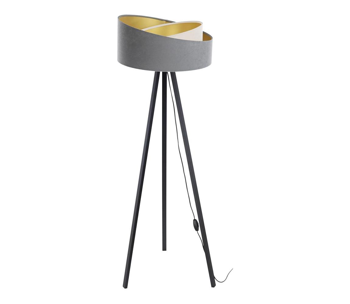 Stojací lampa GALAXY 1xE27/60W/230V šedá/krémová/wenge