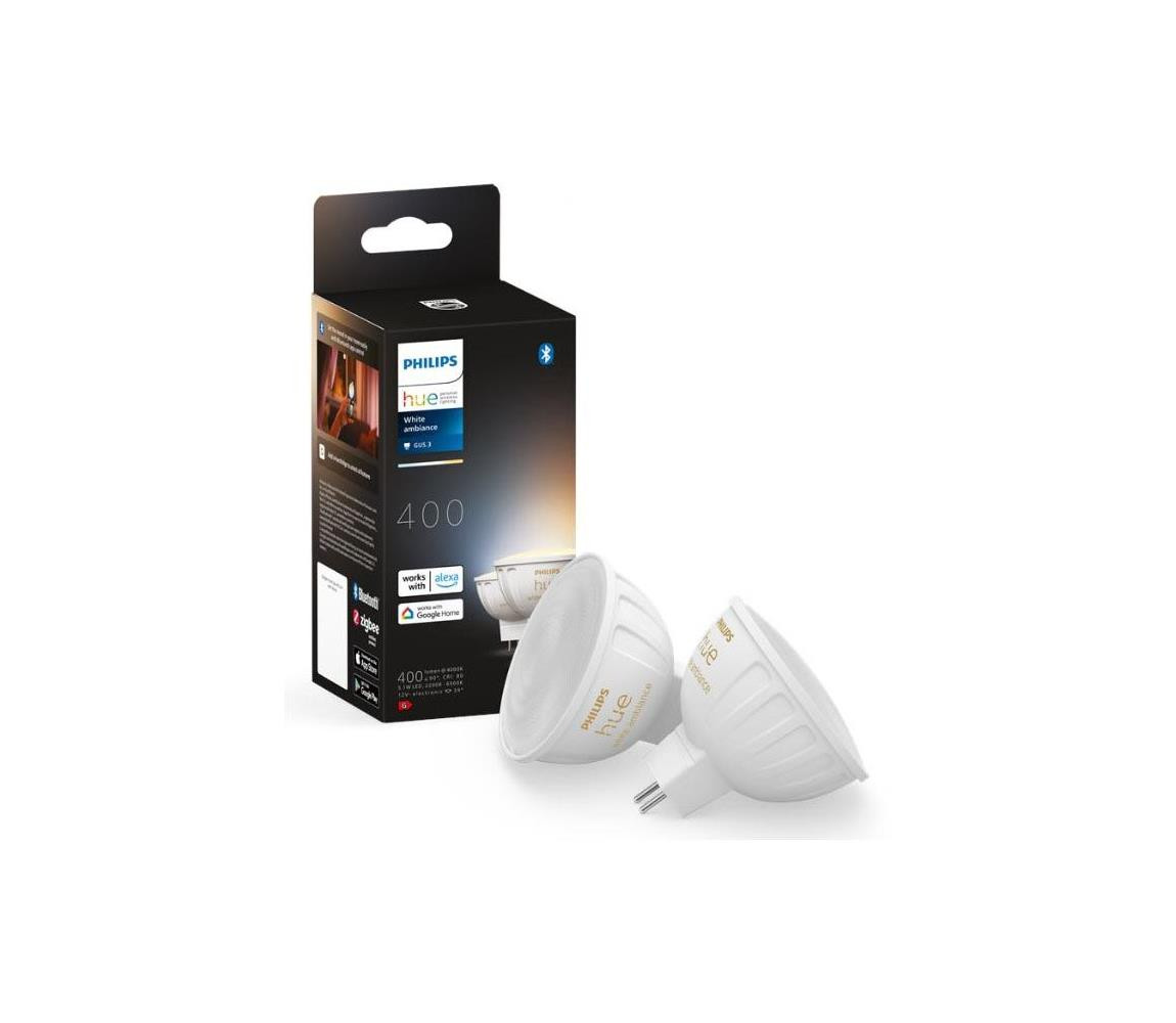 Philips Chytrá žárovka Hue 5,1 W, MR16, GU5,3, White Ambiance, 2 ks
