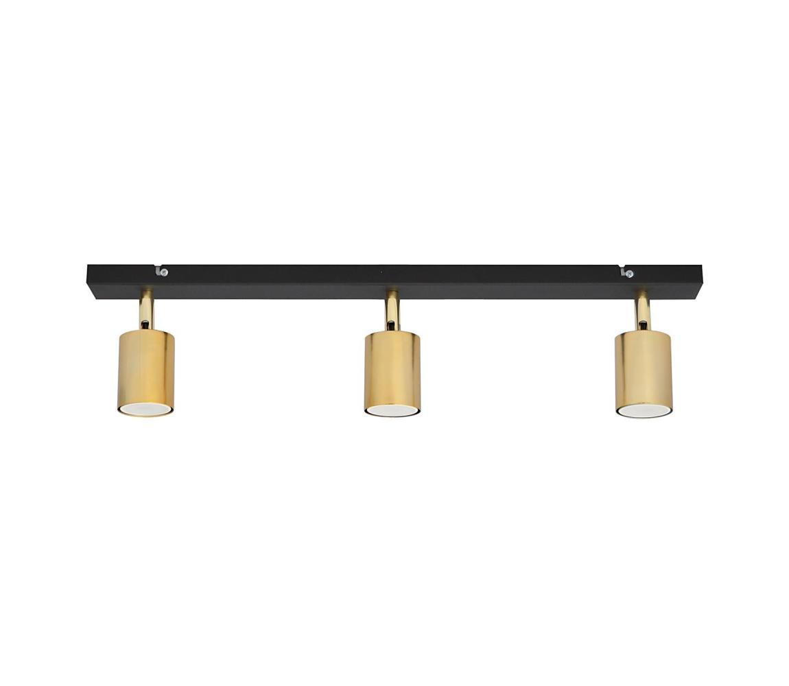 LED Bodové svítidlo TUNE 3xGU10/4,8W/230V zlatá/černá