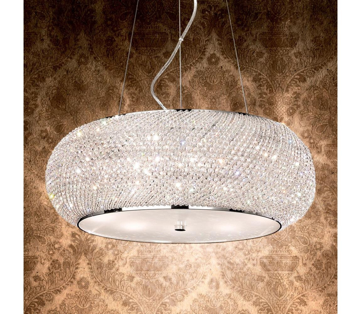 Ideal Lux Ideal Lux - Křišťálový lustr na lanku PASHA 6xE14/40W/230V pr. 40cm lesklý chrom