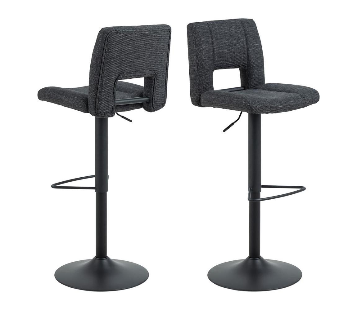 Actona Barová židle SERENA 2 ks tmavě šedá