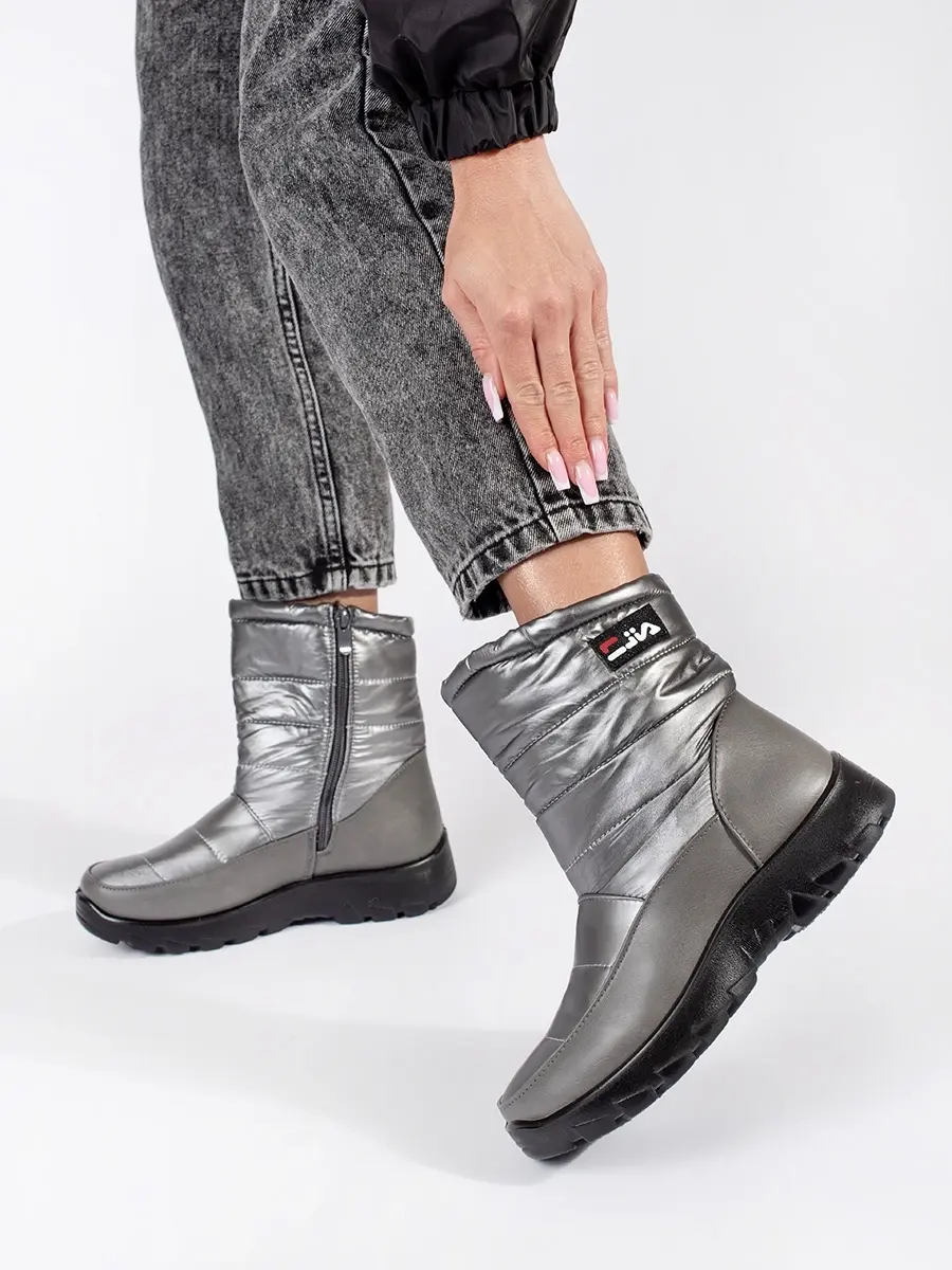 Praktické sněhule šedé dámské na platformě