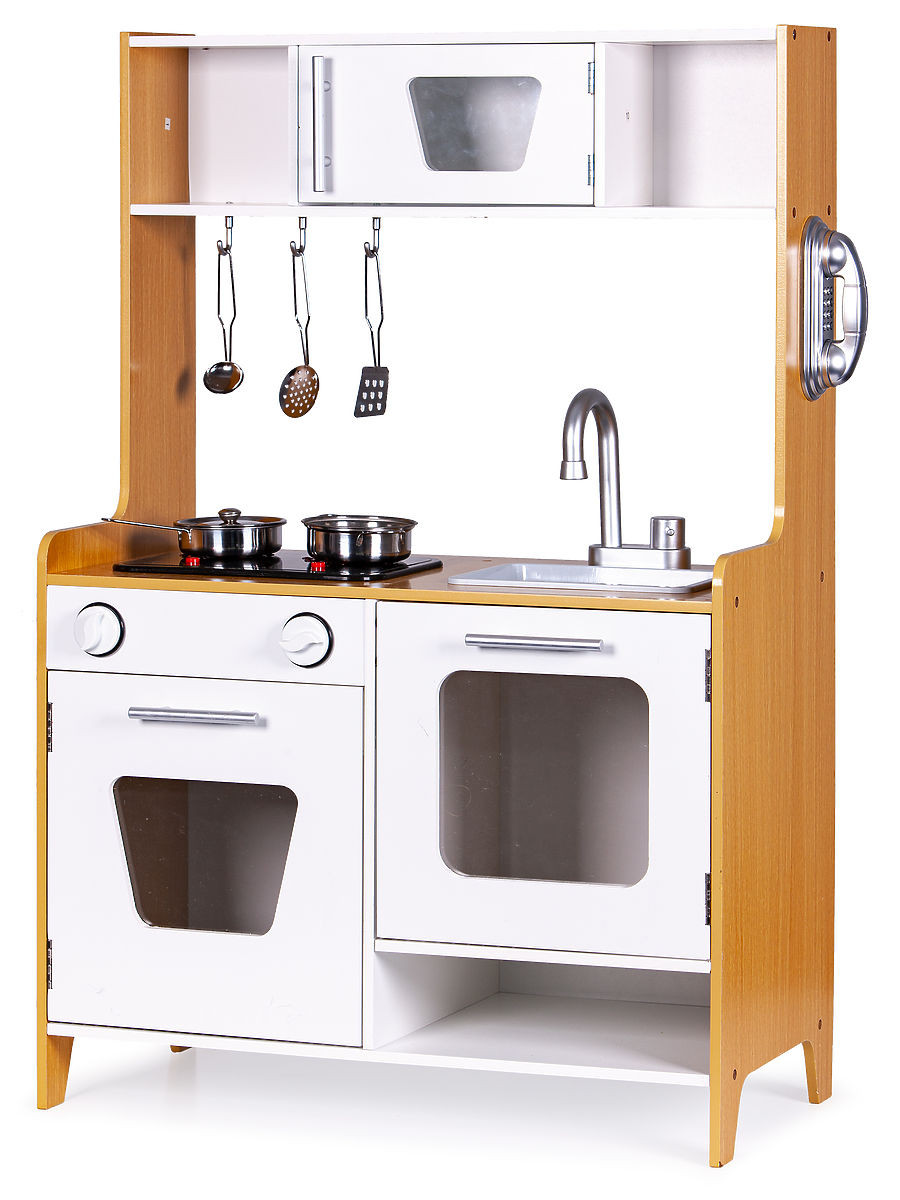 EcoToys kuchyňka wooden kitchen white 32459-0 bílá