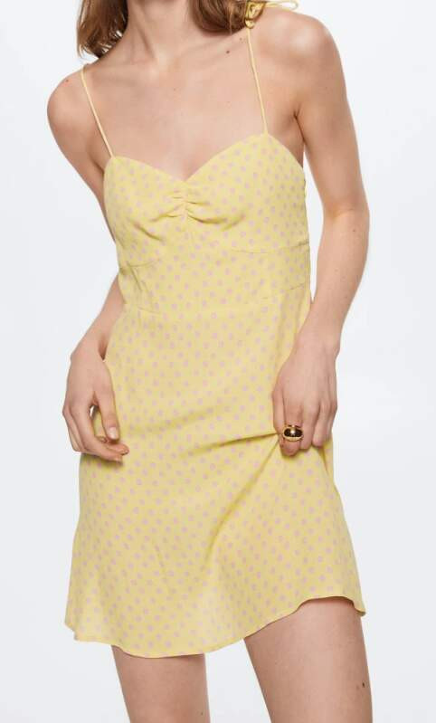 Puntíkované šaty Mango, L