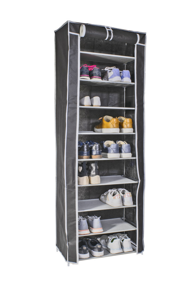 HomeLife Textilní skříň na boty XXL 55 x 157 x 27 cm