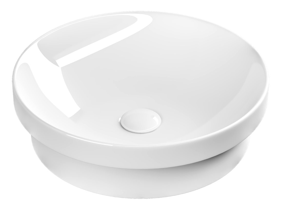 Sapho Keramické umyvadlo zápustné, průměr 43cm, bílá