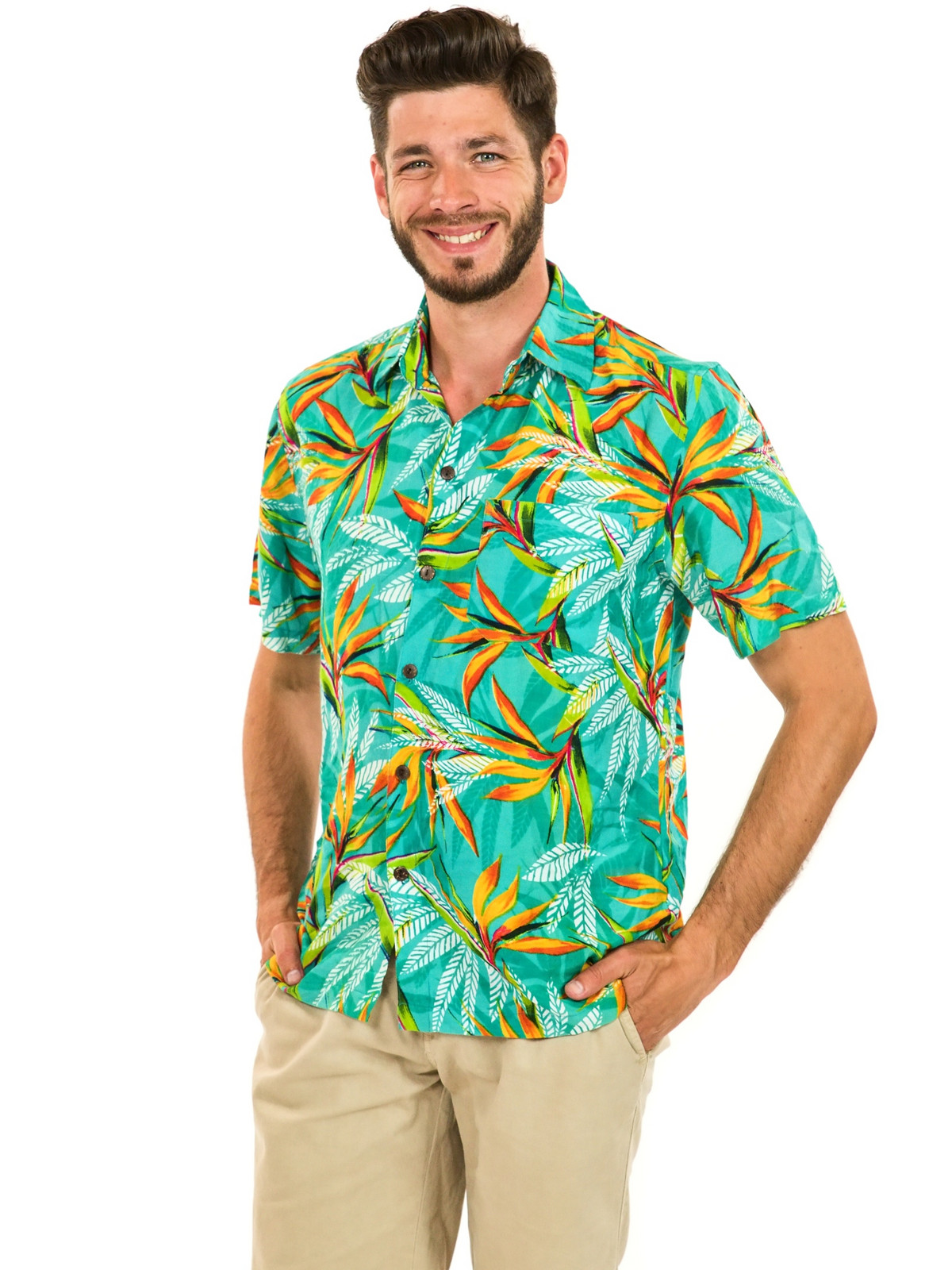 Himalife Pánská košile Strelície - tyrkysová Velikost: XL