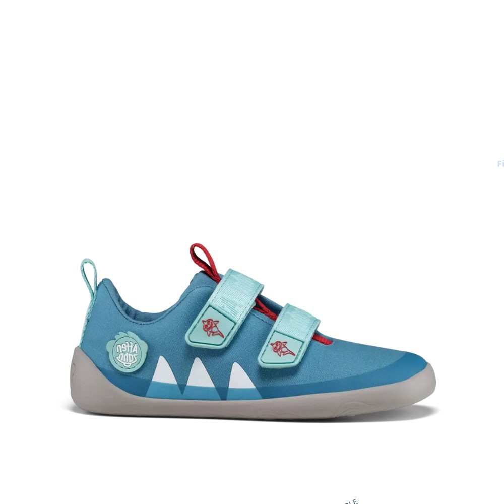 Affenzahn COTTON SNEAKER HAPPY SHARK Blue Dětské barefoot tenisky