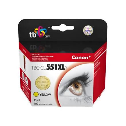 Ink. kazeta TB komp. s Canon CLI-551XL,6446B001 YL TBC-CLI551XLY