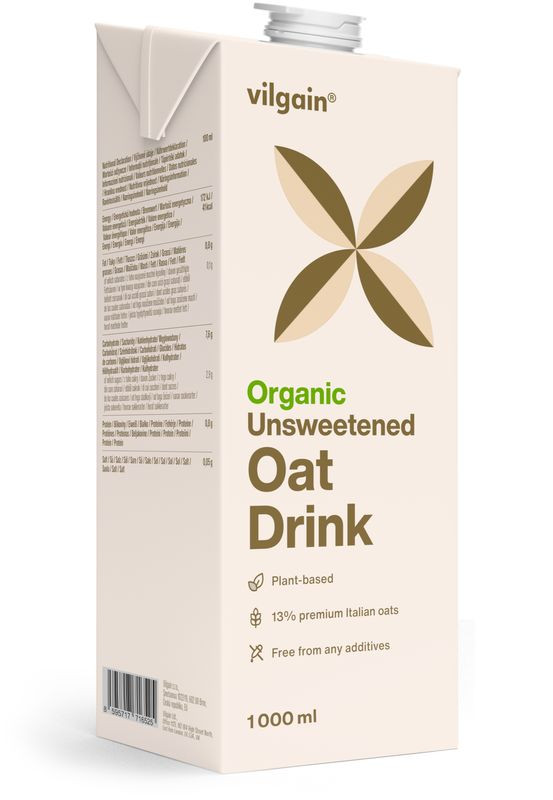 Vilgain Ovesný nápoj BIO –  8× 1 000 ml