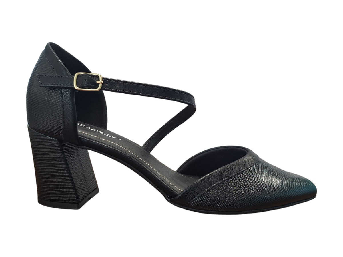 Piccadilly 745205-8 Dámské sandály na podpatku černé 39