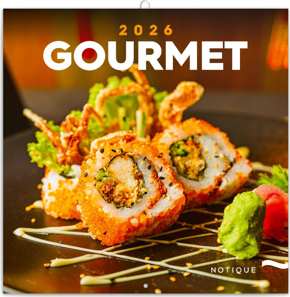 Kalendář 2026 poznámkový: Gourmet, 30 x 30 cm