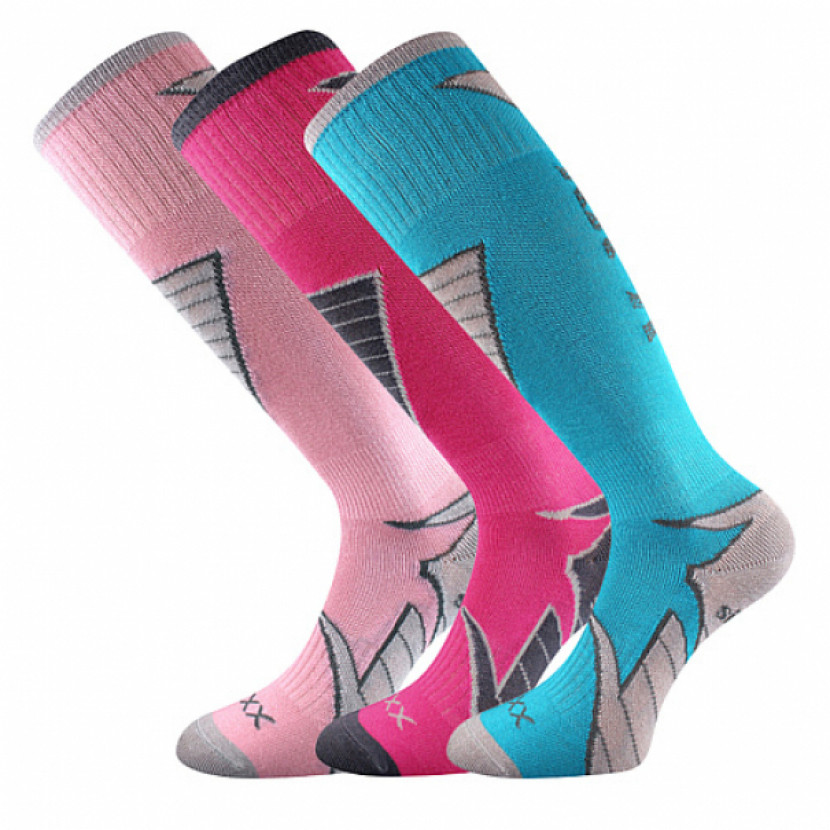 Podkolenky dětské sportovní Voxx Joska 3 ks (růžové, tmavě růžové, tyrkysové), 20-24