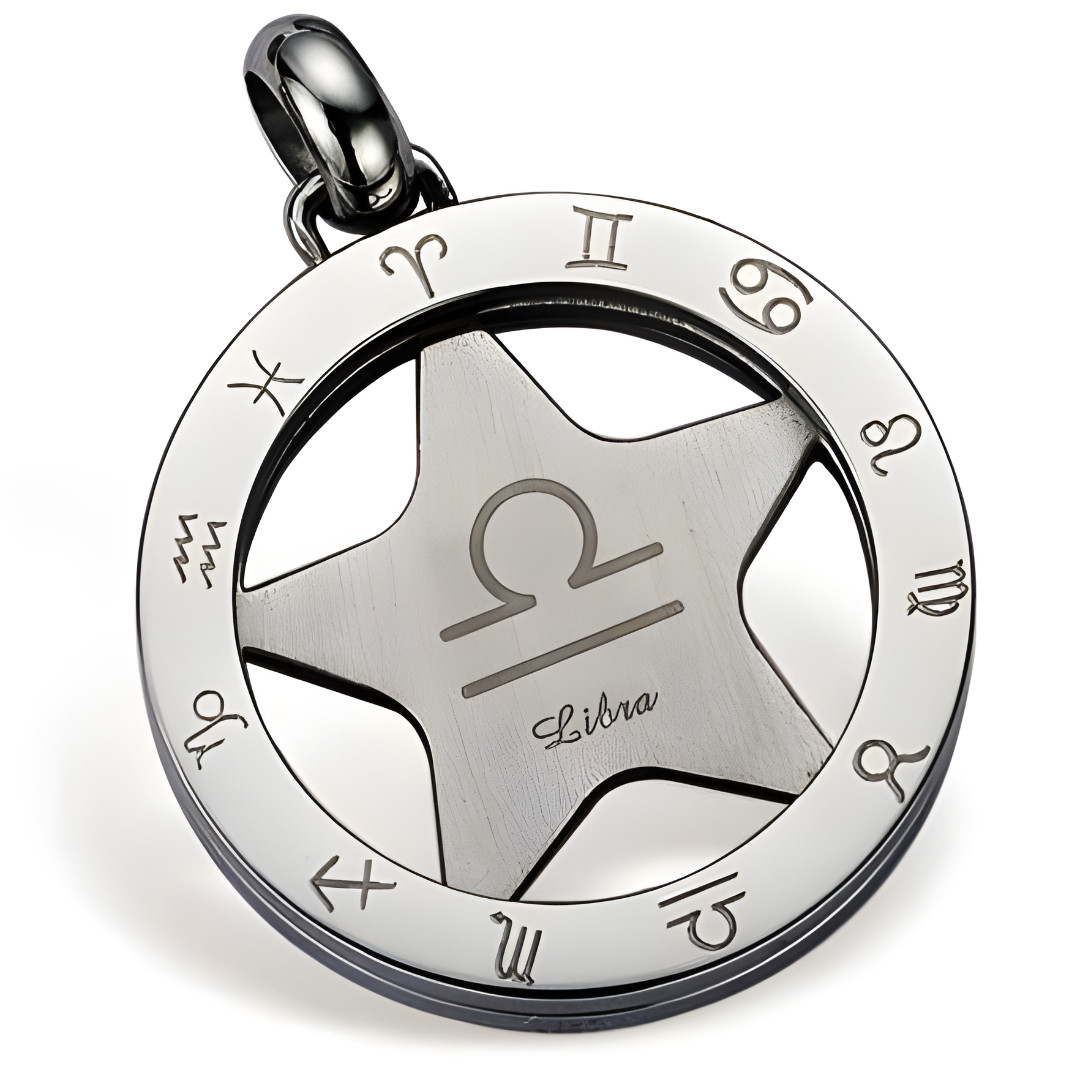 Přívěsek na řetízek na krk Gaira Zodiac 3065 Váhy - stříbrný