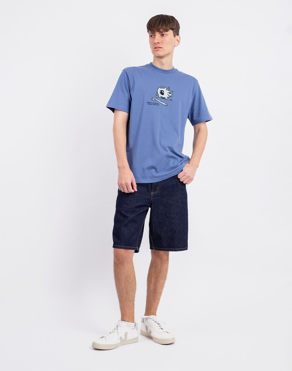 Carhartt WIP Single Knee Short Blue rinsed no length 31