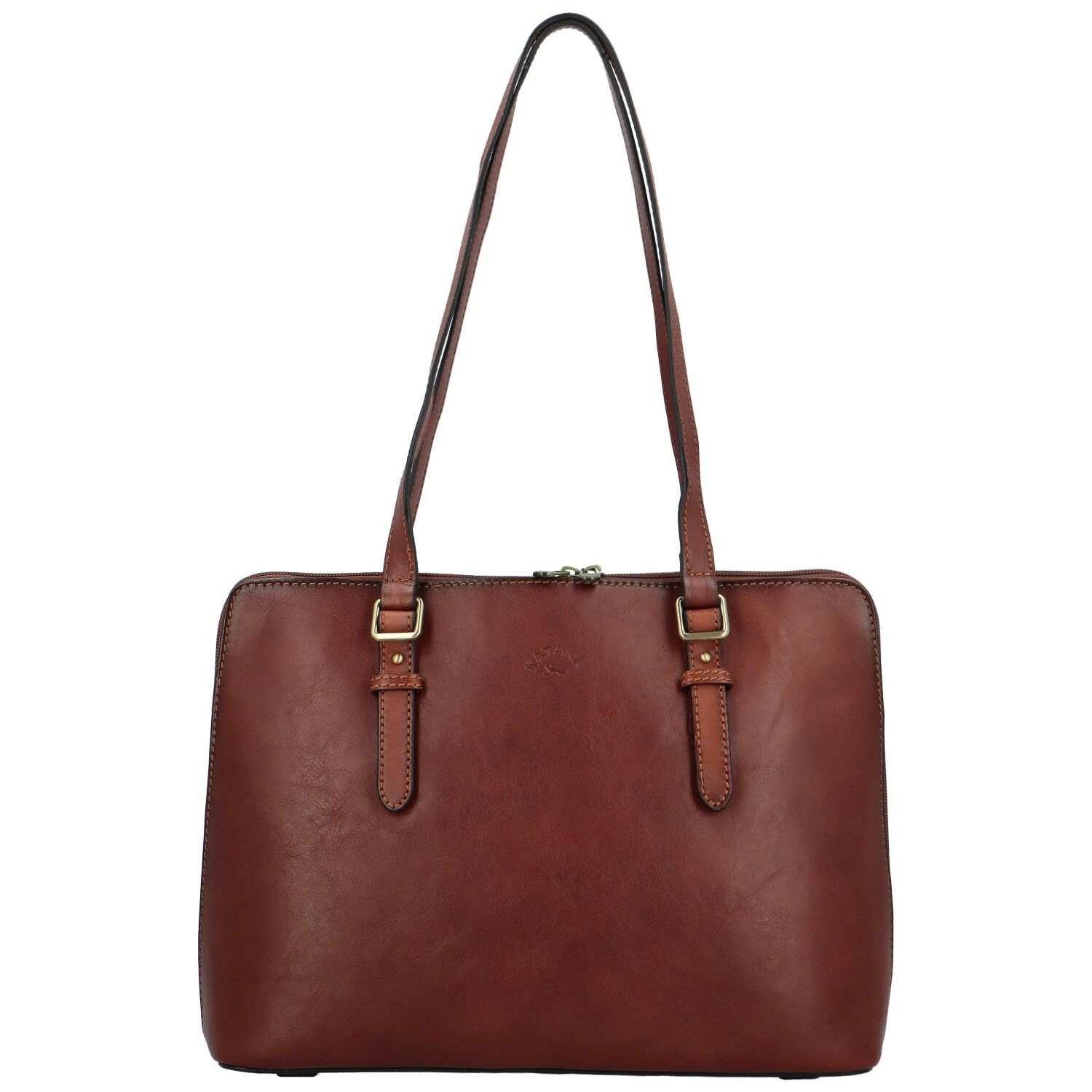 Dámská kožená kabelka na rameno hnědá - Katana Vitoria hnědá