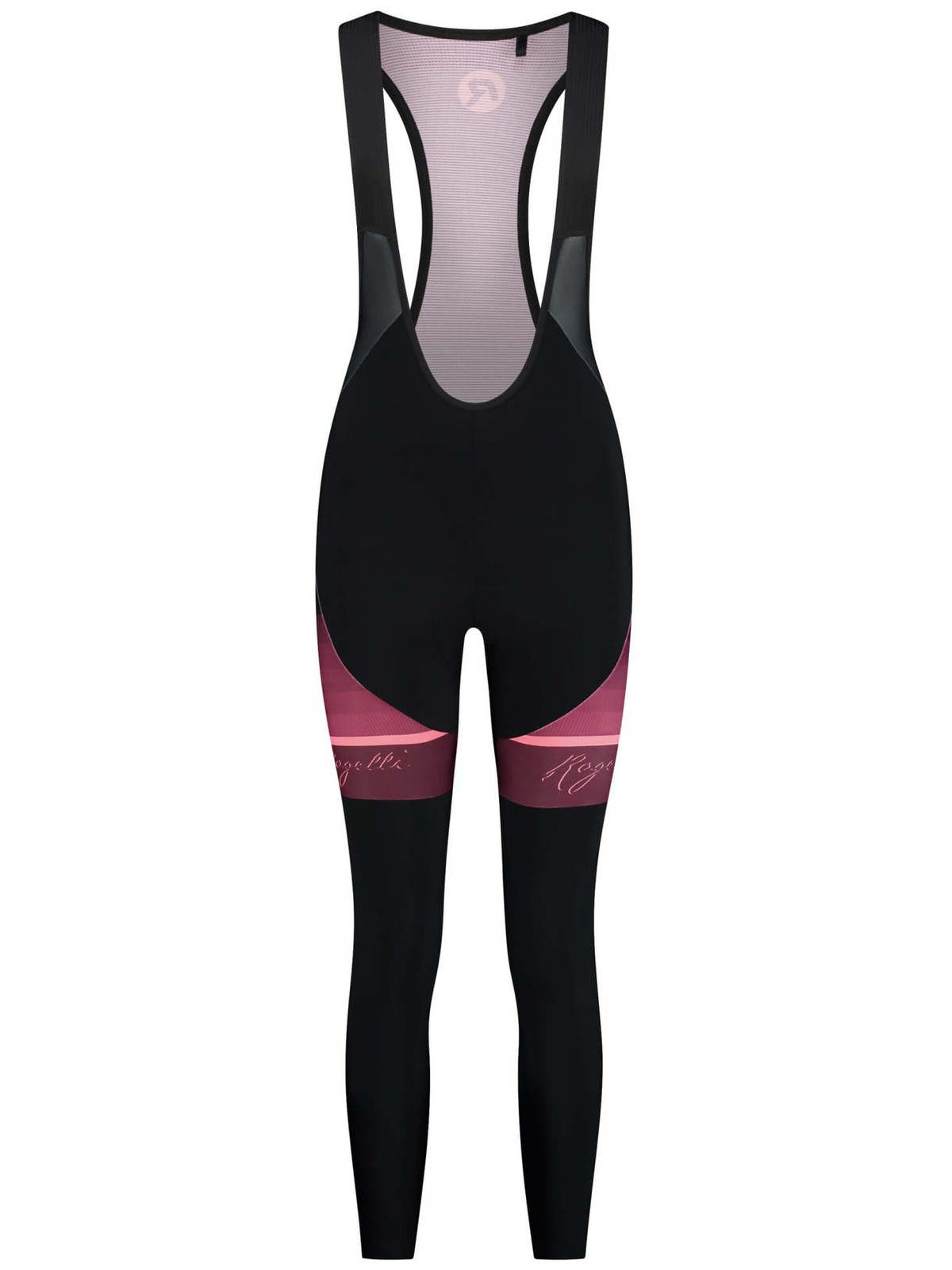 Exclusivní dámské cyklistické kalhoty Rogelli IMPRESS II s gelovou cyklovýstelkou, černo-vínovo-růžové S