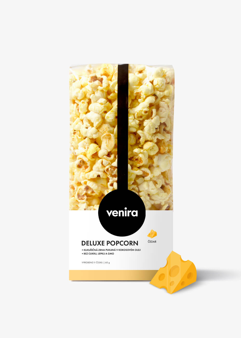 VENIRA deluxe popcorn, čedar, 60 g