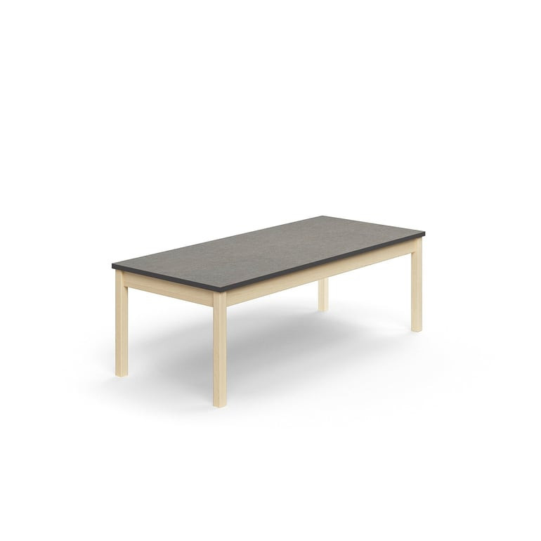 Stůl DECIBEL, 1600x700x530 mm, akustické linoleum, bříza/tmavě šedá