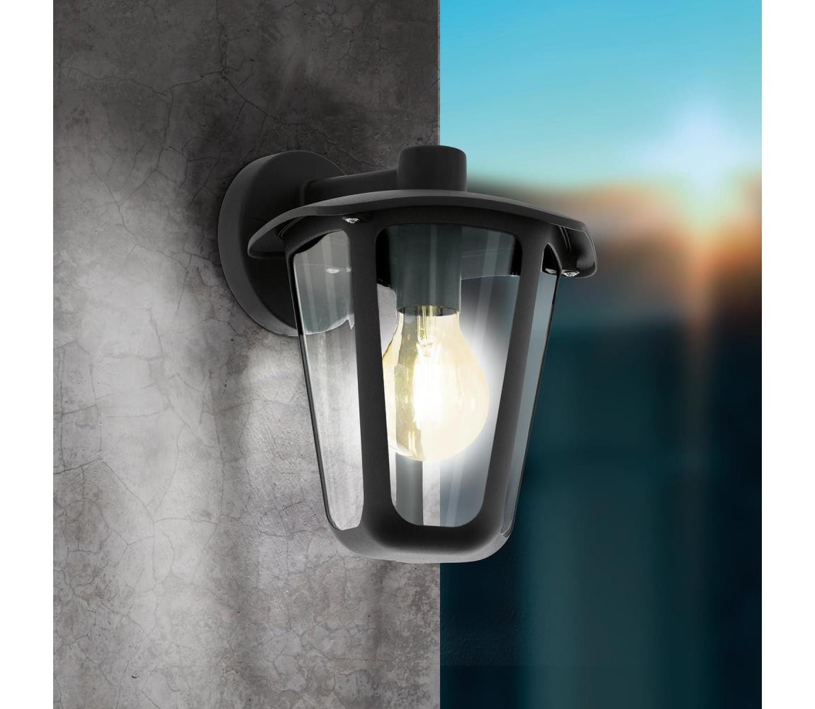 Eglo Eglo 98121 - Venkovní nástěnné svítidlo MONREALE 1xE27/60W/230V černá IP44