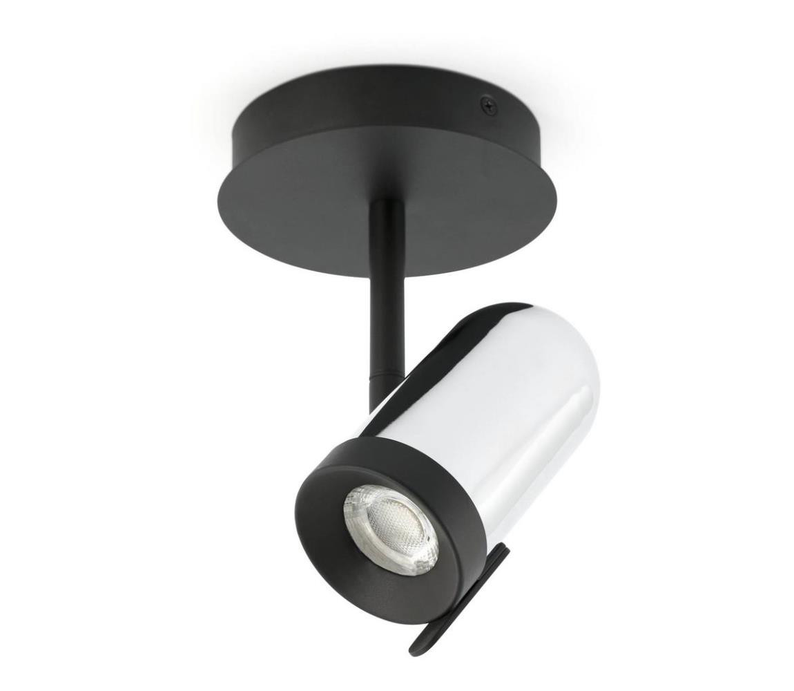 FARO Barcelona Faro 43531 - Bodové svítidlo ORLEANS 1xGU10/8W/230V stříbrná/černá