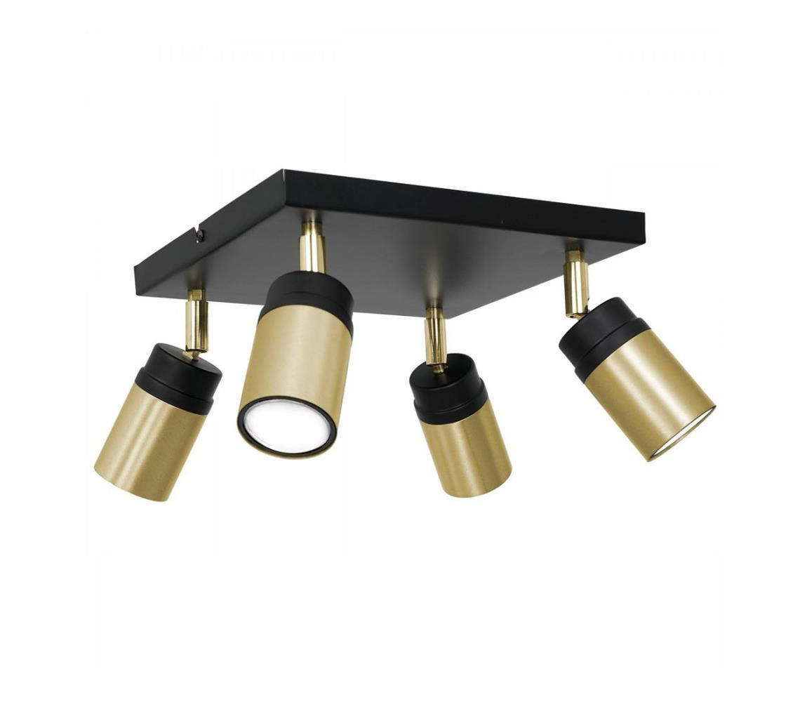 Bodové svítidlo NEST 4xGU10/8W/230V černá/mosaz