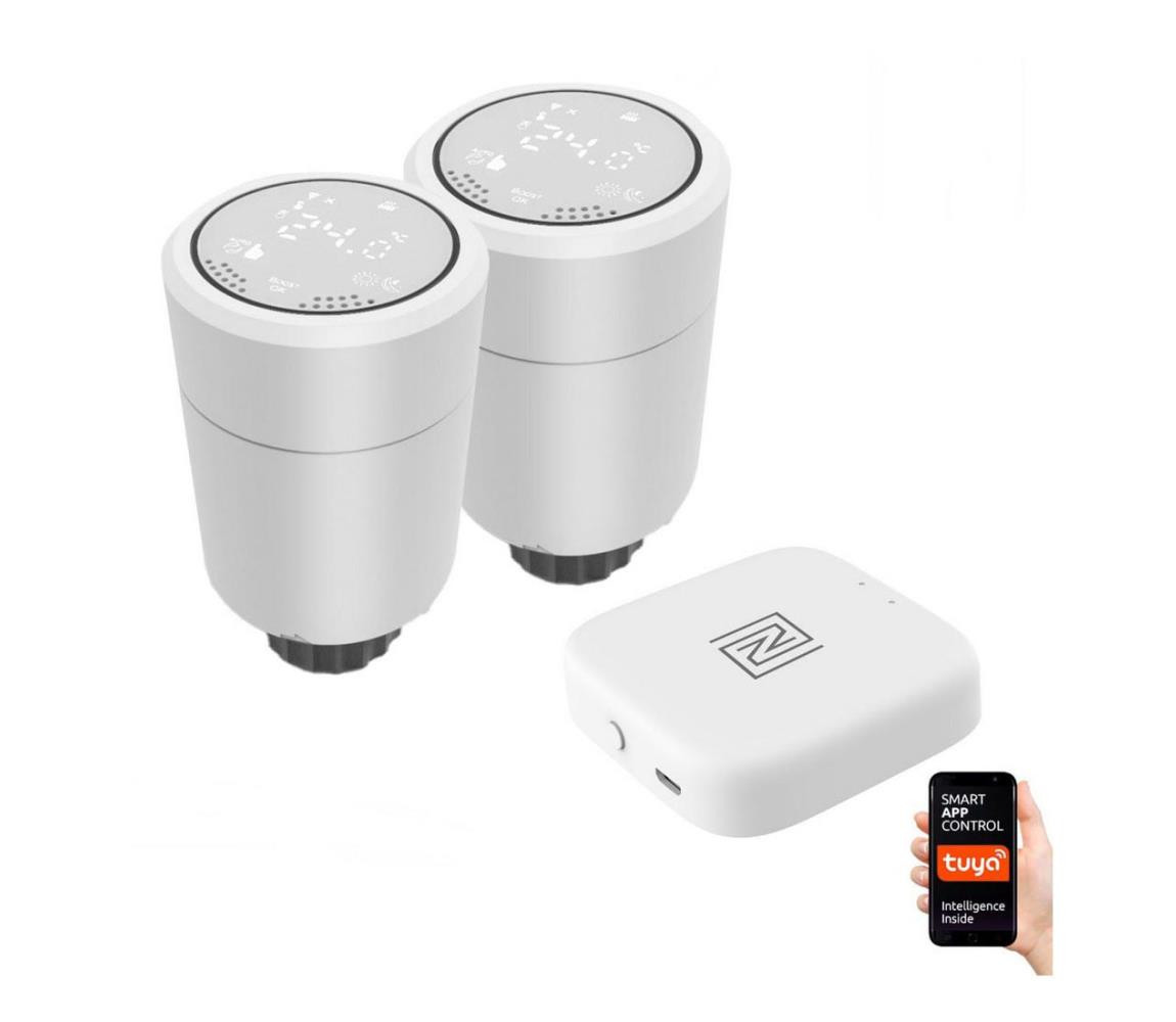 Neo  NEO 07732B - SADA 2x Termostatická hlavice + BRIDGE PRO v2 2xAA/3V Tuya