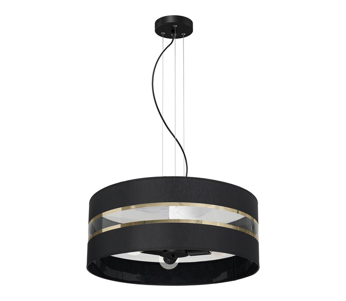 Lustr na lanku ULTIMO 3xE27/60W/230V černá