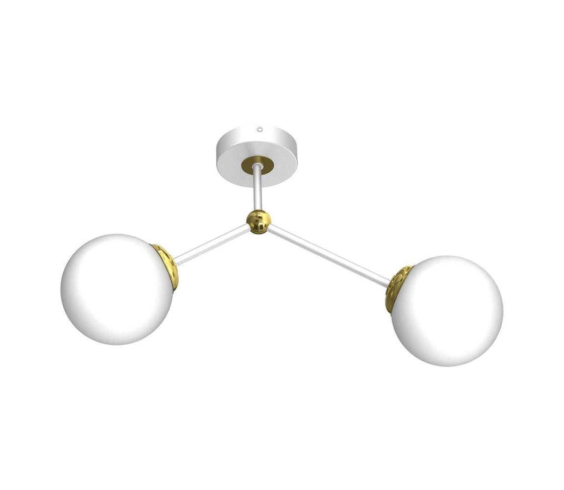 Přisazený lustr JOY 2xE14/40W/230V bílá/zlatá