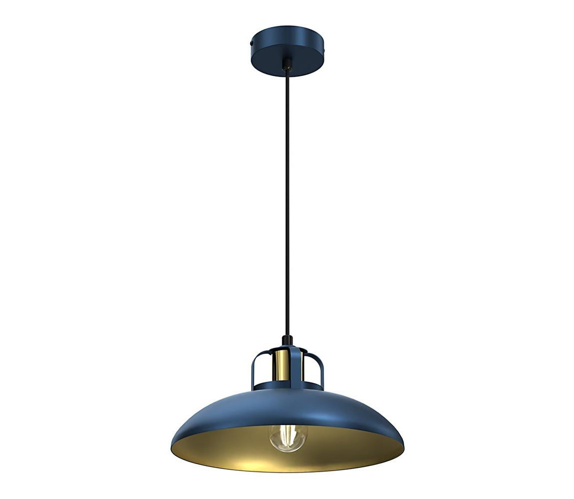 Lustr na lanku FELIX 1xE27/60W/230V modrá