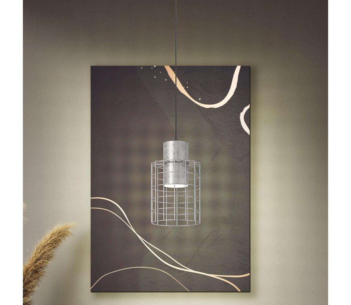 Eglo Eglo 43647 - Lustr na lanku MILLIGAN 1xE27/40W/230V pr. 20 cm stříbrná