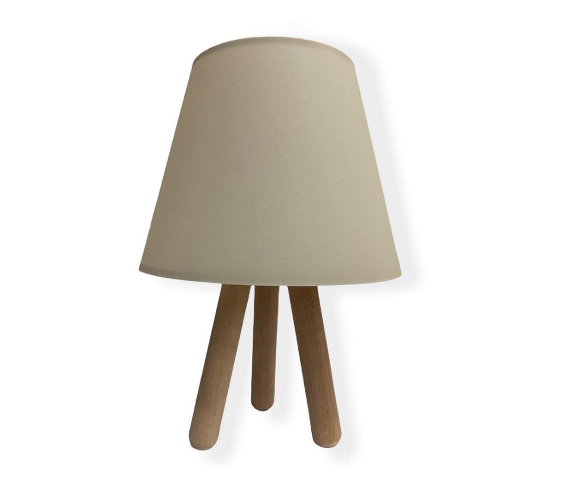 Stolní lampa WOOD 1xE27/60W/230V béžová