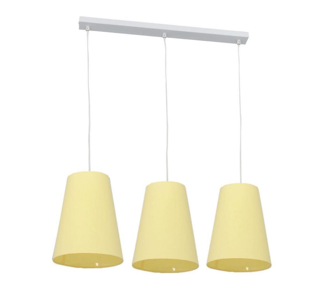 Lustr na lanku PINIO 3xE27/60W/230V žlutá