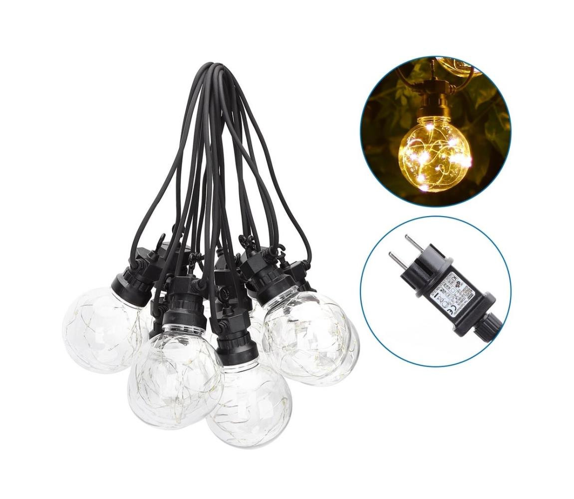 B.V.  - LED Venkovní dekorační řetěz 10xLED/8m IP44 teplá bílá